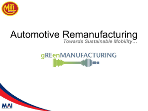 Remanufacturing as Industrial Sustainability: Patent Law Issues