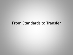 From Standards to Transfer