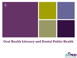 + What is oral health literacy? - American Association of Public