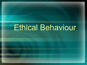 3.1 Ethical Behaviour