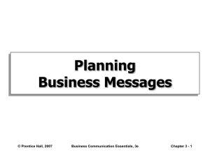Planning Business Messages - Carteret Community College