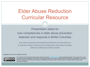 Elder Abuse Reduction_Instructor's Presentation_July 2015