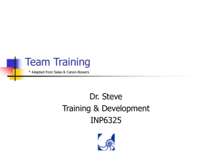 The Training Context