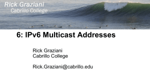 IPv6 Multicast Addresses Presentation