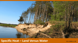 Specific Heat – Land Versus Water