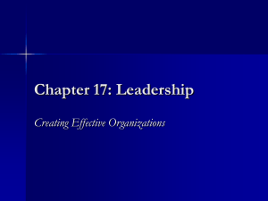Chapter 17: Leadership