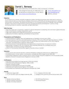 Daniel L. Benway's resume - Daniel L. Benway's IT Blog