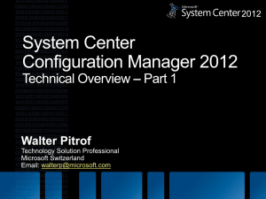 Configuration Manager 2012 - Microsoft Center