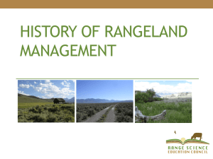 History of Rangeland Management