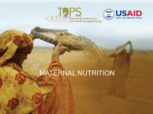 TOPS Maternal Nutrition_June2012