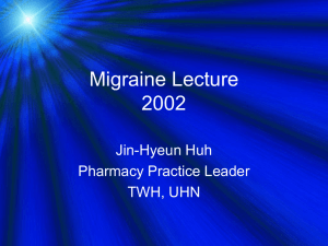 Migrane Lecture Phm 321