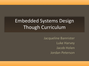 Embedded Systems Design Though Curriculum