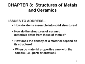 Structures of Metals and Ceramics