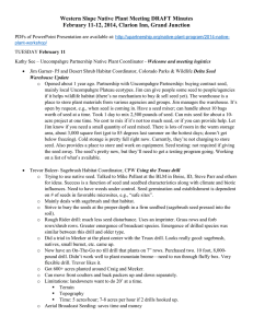 Western Slope Native Plant Meeting DRAFT Minutes 2014