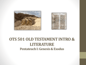 OTS501_II_Torah I_Gen and Ex_2015
