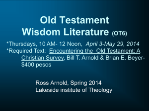 Lecture notes in PPT - Lakeside Institute of Theology