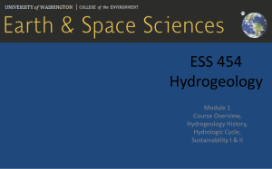 ESS 454 Hydrogeology - UW Courses Web Server