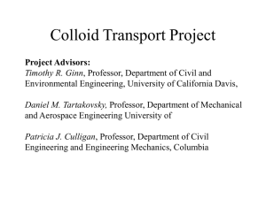 Colloid Transport Project - Purdue University :: Department of