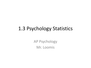 1.3 Psychology Statistics PPt