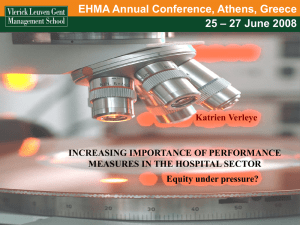 Increasing importance of performance measures in the
