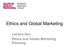 Ethics and Global Marketing