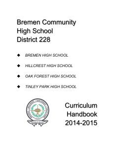 Freshman Sophomore Junior Senior - Bremen High School District