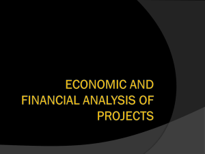 Economic and financial analysis of projects