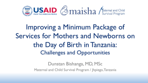 PowerPoint Presentation - Maternal and Child Survival Program