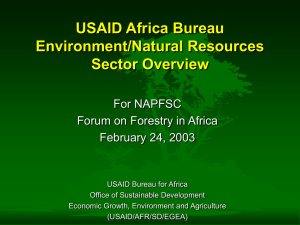 Overview from USAID (Carl Gallegos)