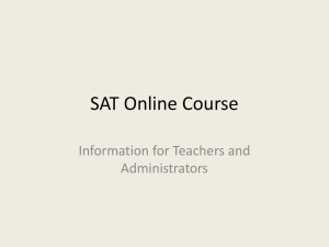What are the goals of the SAT Online Course?