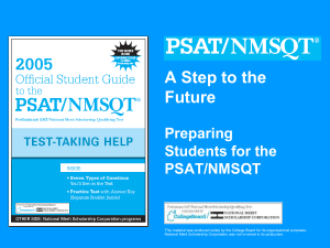What is on the PSAT/NMSQT?