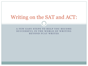 Information on the SAT and ACT Writing Section