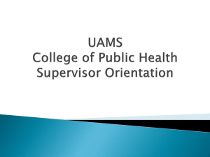 Supervisor Orientation - College of Public Health