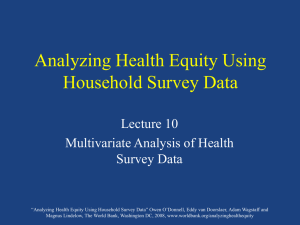 Multivariate Analysis of Health Survey Data