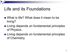 Life and its Foundations