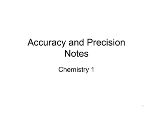 Accuracy and Precision Notes