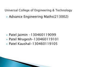 Differential Equation - Universal College of Engineering & Technology