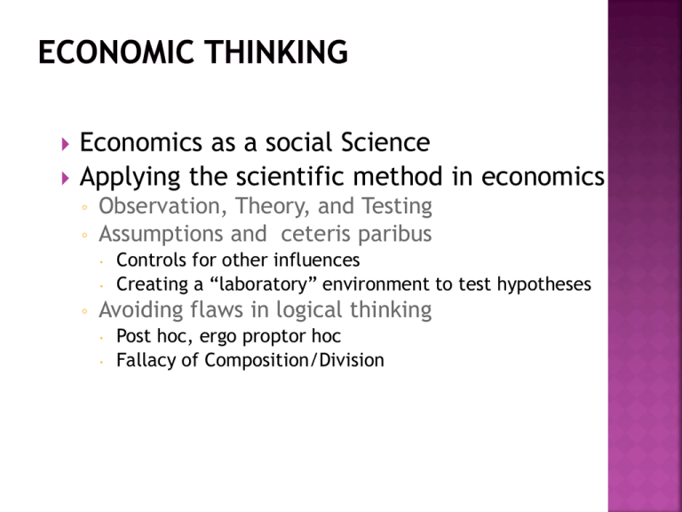 Economic Thinking