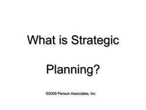 What Is Strategic Planning?