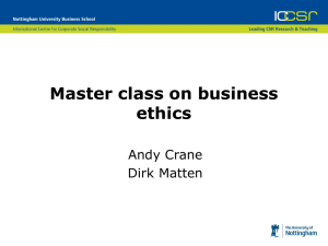 Business ethics? I didn't think there were any!