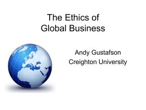The Ethics of Global Business