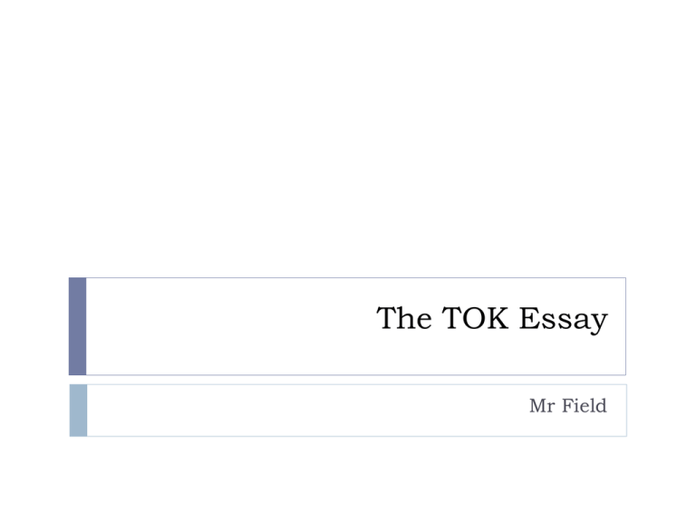 does tok essay need a title page