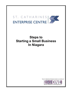 Steps to Starting a Small Business In Niagara