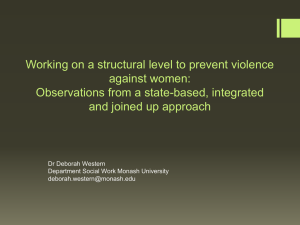 Working on a structural level to prevent violence against women