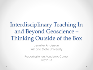 Interdisciplinary Teaching In and Beyond