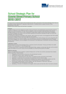 Gowrie Street Primary School Strategic Plan 2015-17
