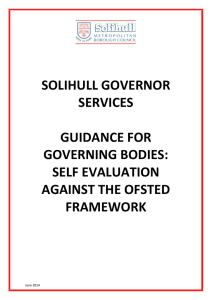 GB guidance for self evaluation against Ofsted