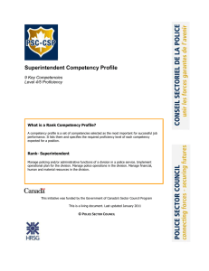 Superintendent Competency Profile
