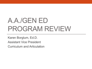 A.A./Gen Ed program Revied