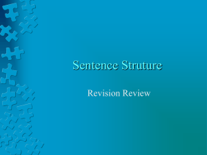 Sentence Structure